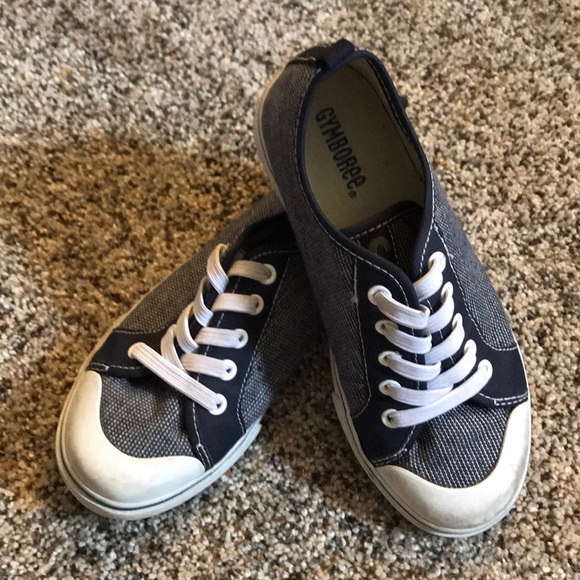 Gymboree Other - Boys Gymboree Lace Up Gray and Navy Sneakers 1